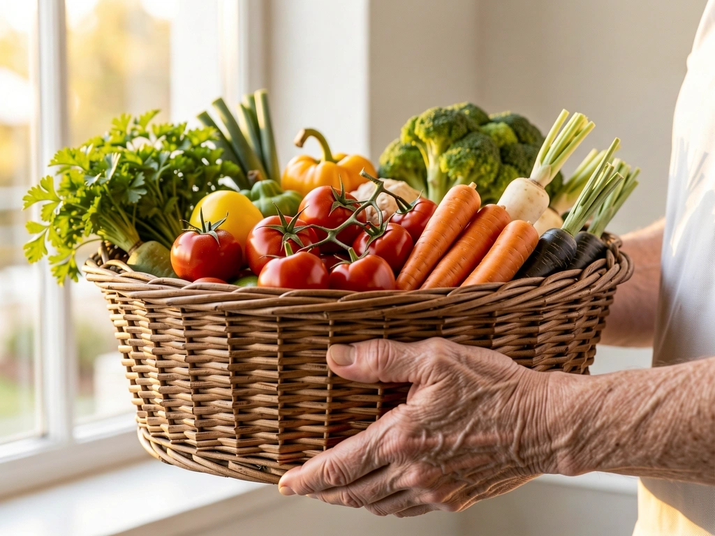 Frisches Gemüse für Senioren